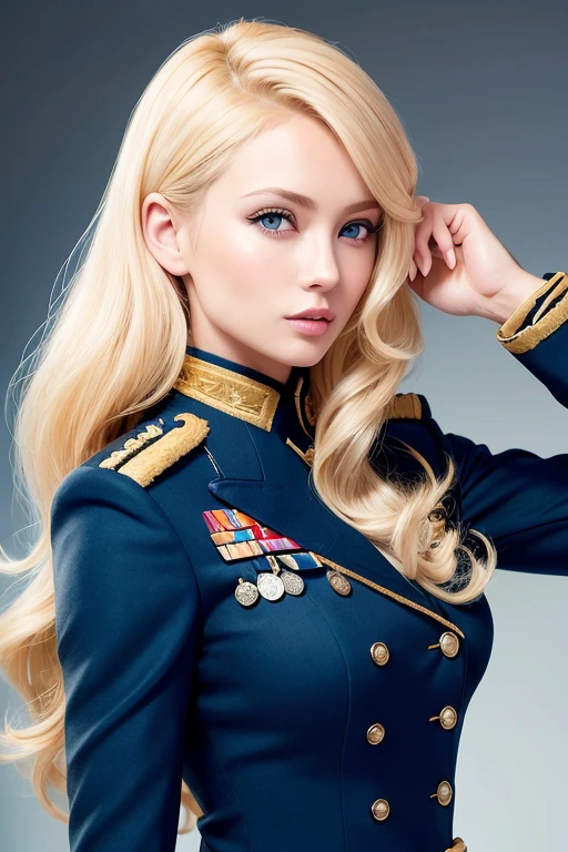 [Stable Diffusion] rambut sedang wanita cantik Karya masterpiece seragam militer [Realistis]