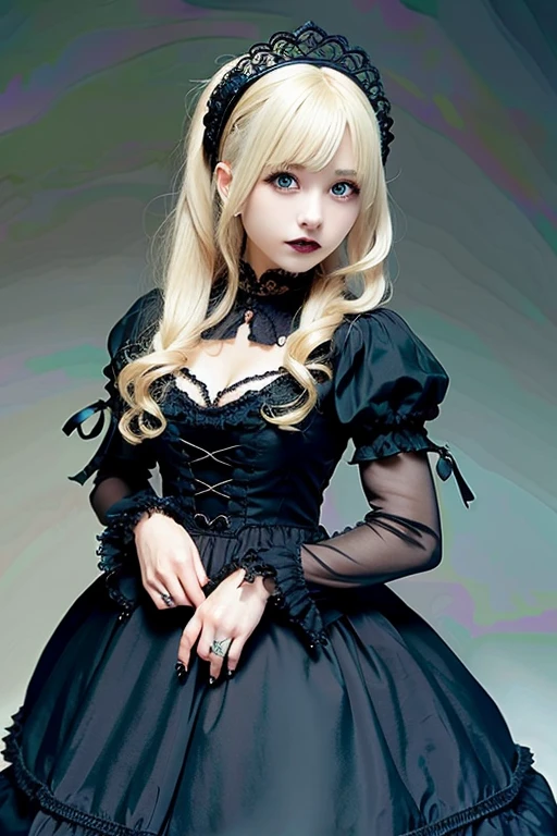 [Stable Diffusion] rambut sedang wanita cantik Karya masterpiece Lolita gothic [Realistis]