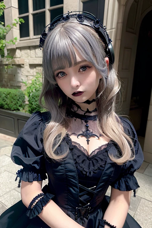 [Stable Diffusion] rambut sedang wanita cantik Karya masterpiece Lolita gothic [Realistis]