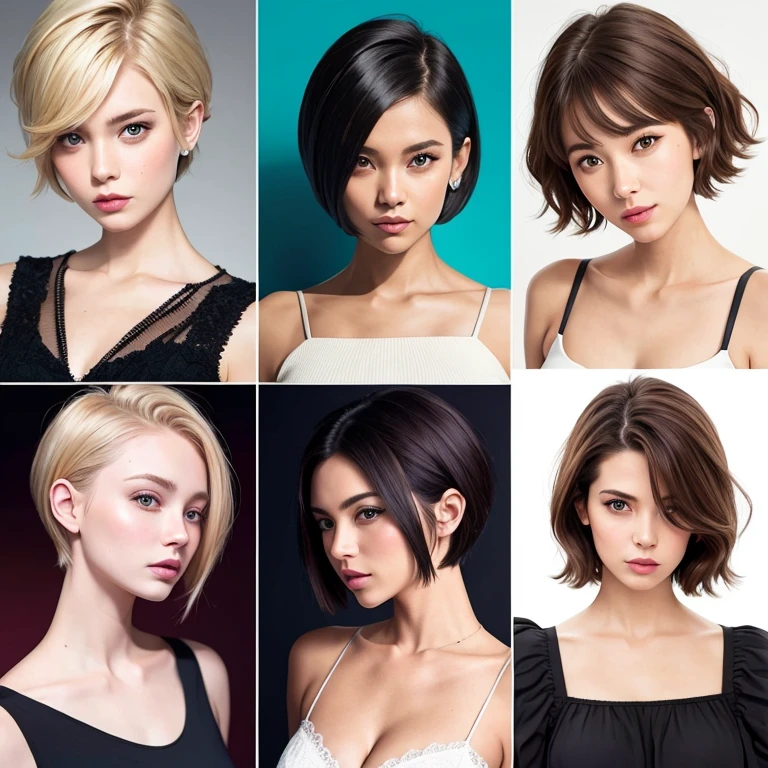 [Stable Diffusion] rambut pendek Katalog Rambut [Realistis]