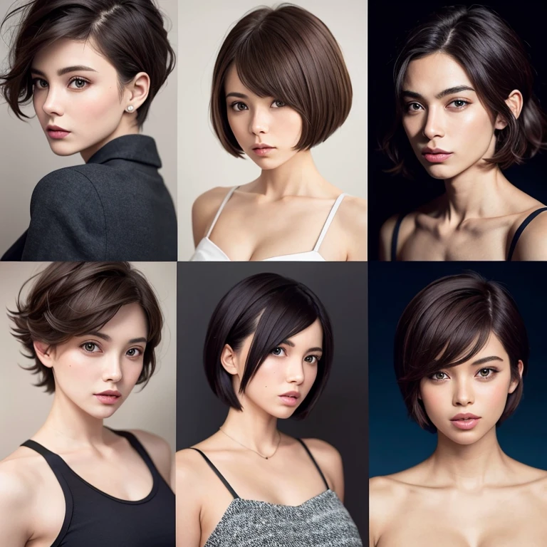 [Stable Diffusion] rambut pendek Katalog Rambut [Realistis]