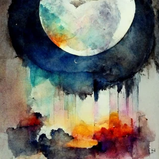 abstrak, bulan