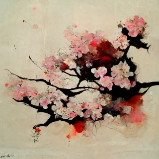 Bunga Sakura, Jepang, abstrak