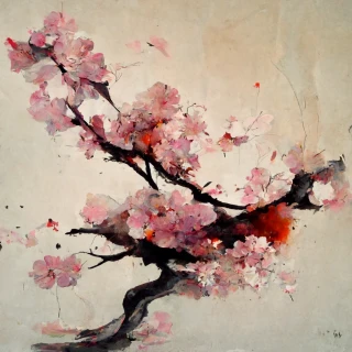 Bunga Sakura, Jepang, abstrak