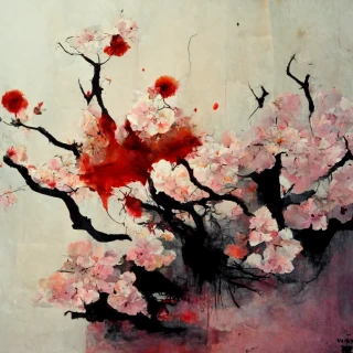 Bunga Sakura, Jepang, Ketakutan, abstrak