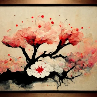 Bunga Sakura, Jepang, abstrak