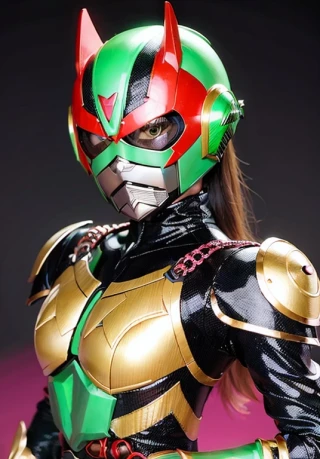 beberapa pose, Karya masterpiece, tubuh penuh, Female Kamen Rider After Transformation, Female Kamen Rider After Transformation