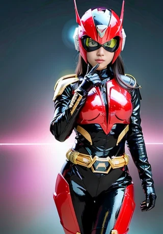 beberapa pose, Karya masterpiece, tubuh penuh, Female Kamen Rider After Transformation, Female Kamen Rider After Transformation