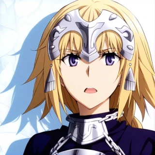 rambut panjang, Fate Jeanne d'Arc, Karya masterpiece, melihat penonton, mulut terbuka, baju besi